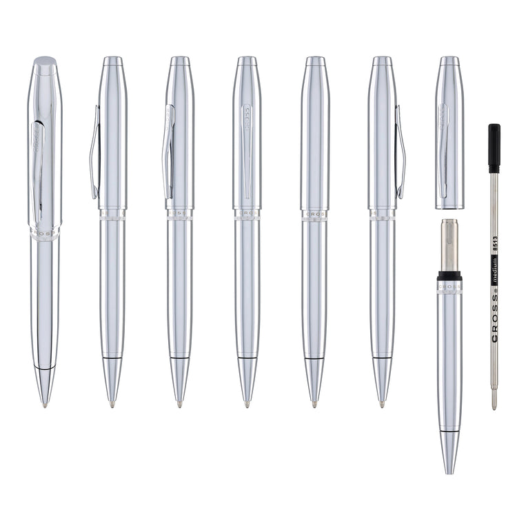 Cross Foundry Ballpoint Pen in Polished Chrome with Polished Chrome Appointments