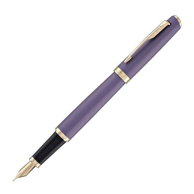 Parker Meridian Fountain Pen in Purple Lacquer with Pink Gold Trim