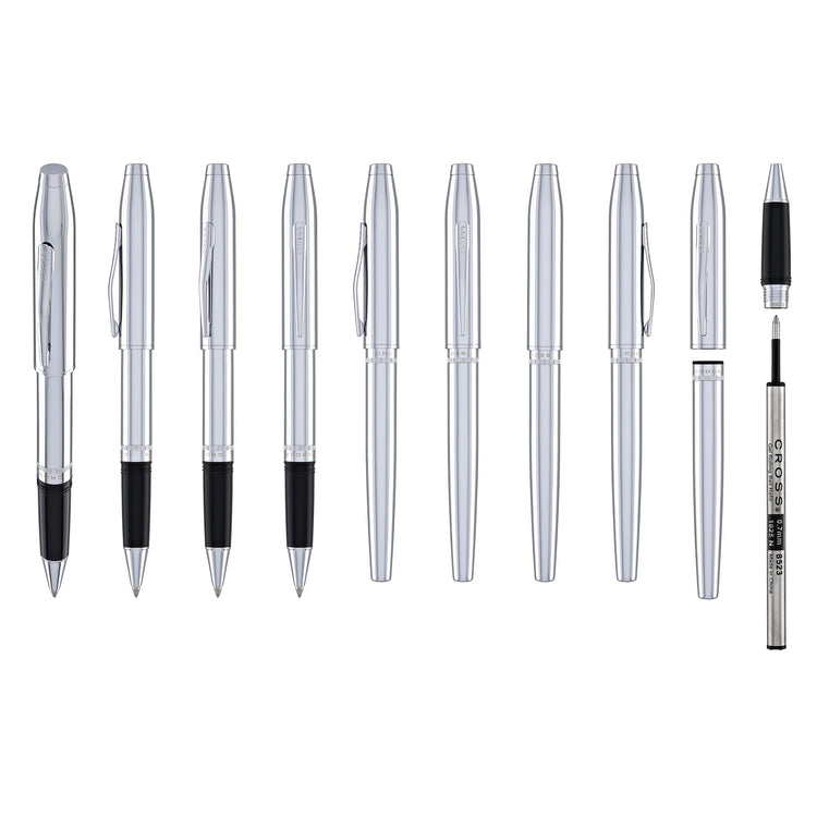 Cross Foundry Rollerball Pen in Polished Chrome with Polished Chrome Appointments
