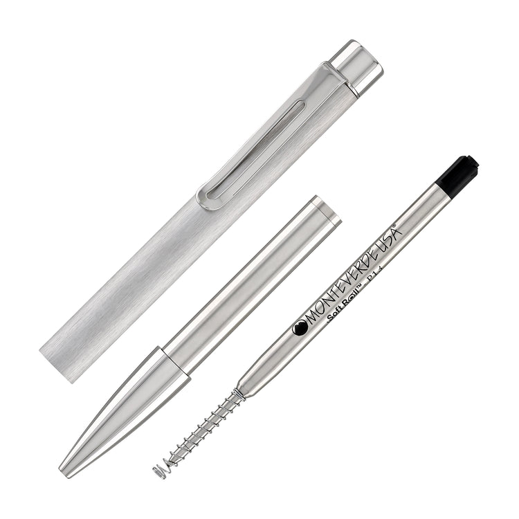 Monteverde USA Ritma Ballpoint Pen in Brushed Stainless Steel
