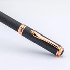Monteverde Innova Ballpoint Pen in Matte Carbon with Rosegold Trim