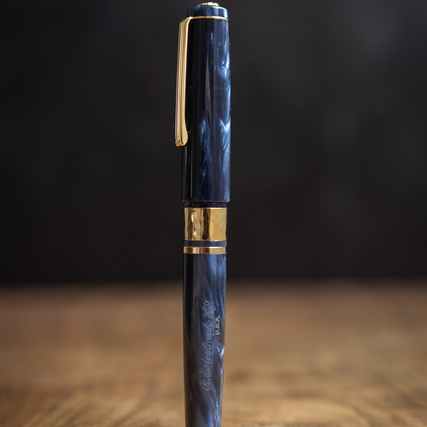 Esterbrook Model J Chatoyant Acrylics Fountain Pen in Capri Blue with Gold Trim Fountain Pen