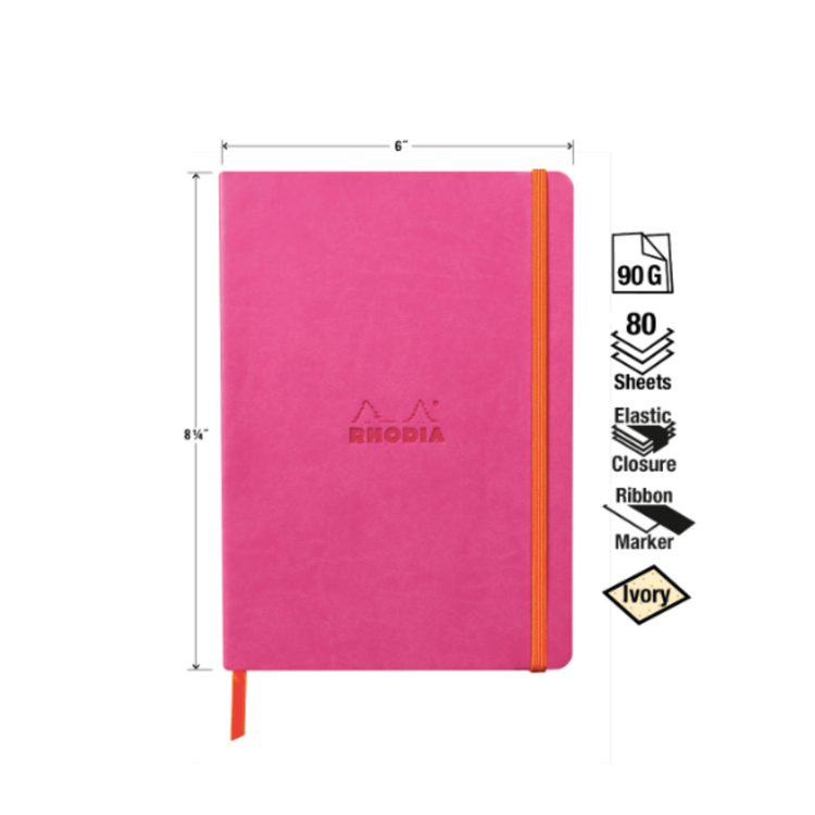 Rhodia Rhodiarama Softcover Notebook in Fuchsia - A5