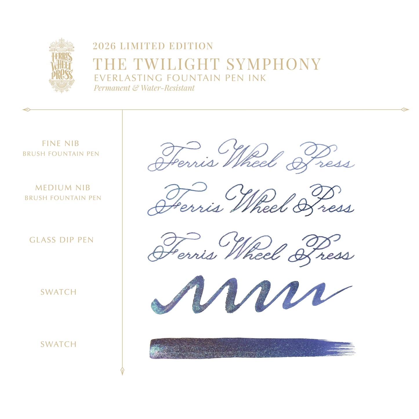 Ferris Wheel Press Fountain Pen Ink in Twilight Symphony - 20mL - Limited Edition