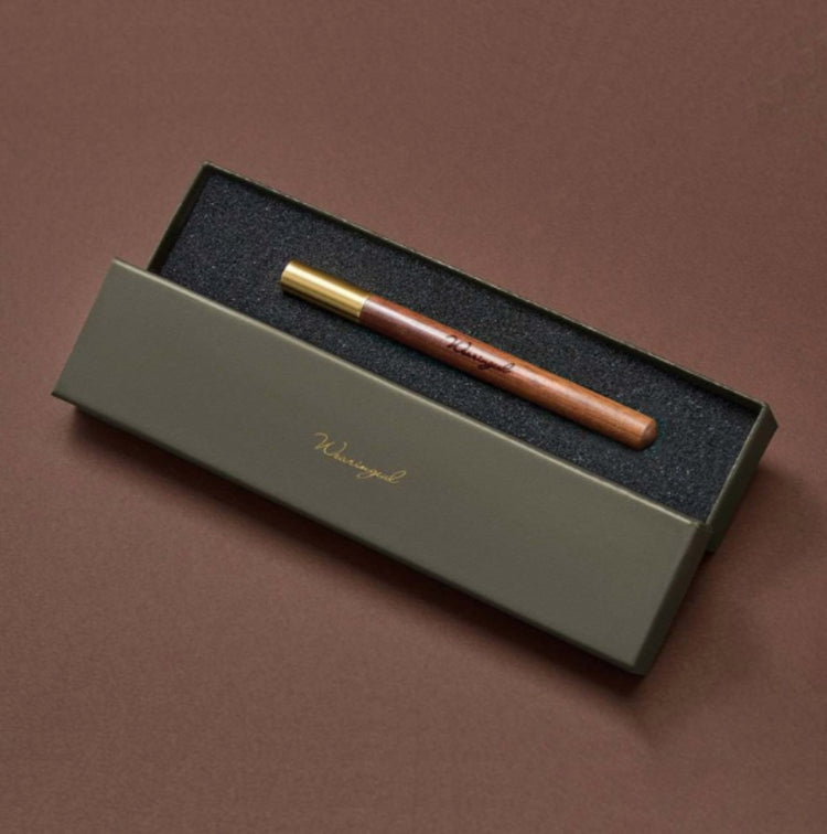 Wearingeul Modular Glass Pen in Transparent Glass Nib with Rosewood Handle
