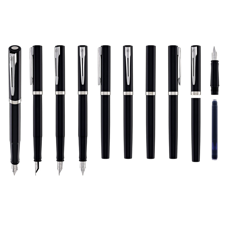 Waterman Impression Fountain Pen in Black with Palladium Coated - Fine Point