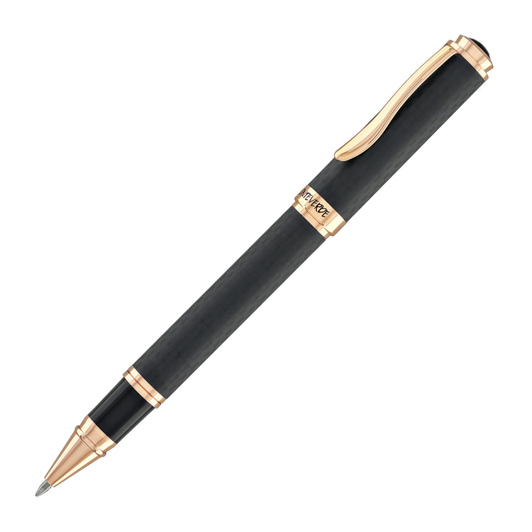Monteverde Innova Rollerball Pen in Matte Carbon with Rosegold Trim