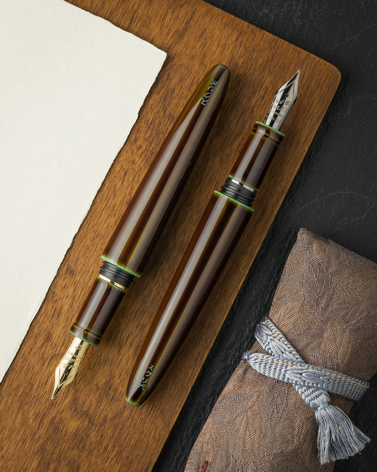 Scribo Piuma Fountain Pen in Hane Toruko with Ruthenium Trim - Limited Edition