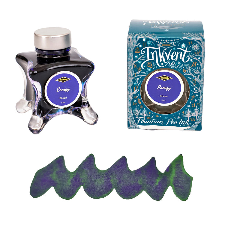 Diamine Inkvent Teal Edition Sheen Bottled Ink in Energy  - 50 ml