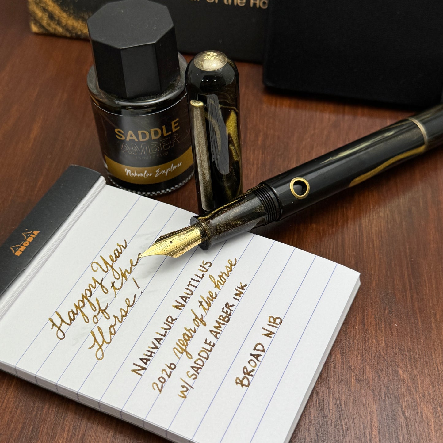 Nahvalur Explorer Bottled Ink in Saddle Amber - 20mL
