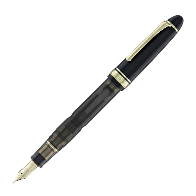 Sailor 1911 Realo Fountain Pen in Smoke Black - 18K with Gold Trim