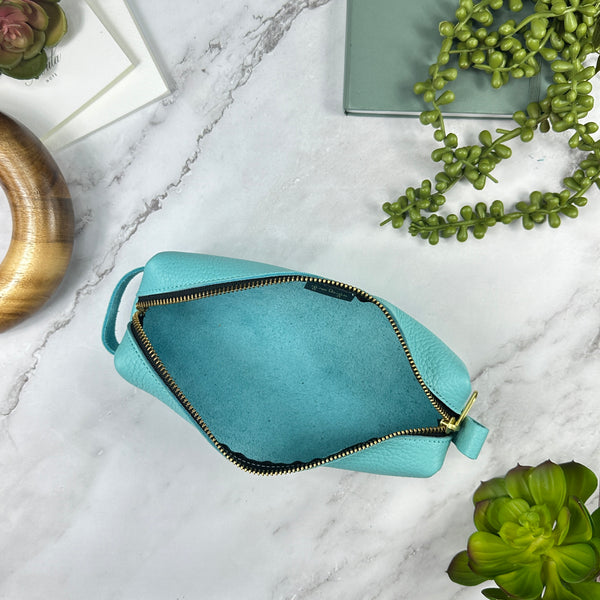 Girologio YKK Zipper Pouch in Aqua Breeze Pen Cases