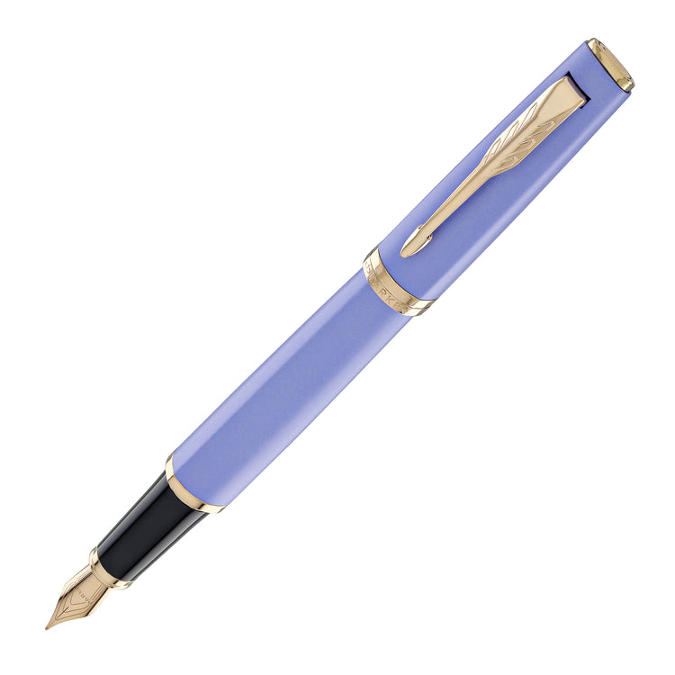 Parker Meridian Fountain Pen in Lilac Lacquer with Pink Gold Trim