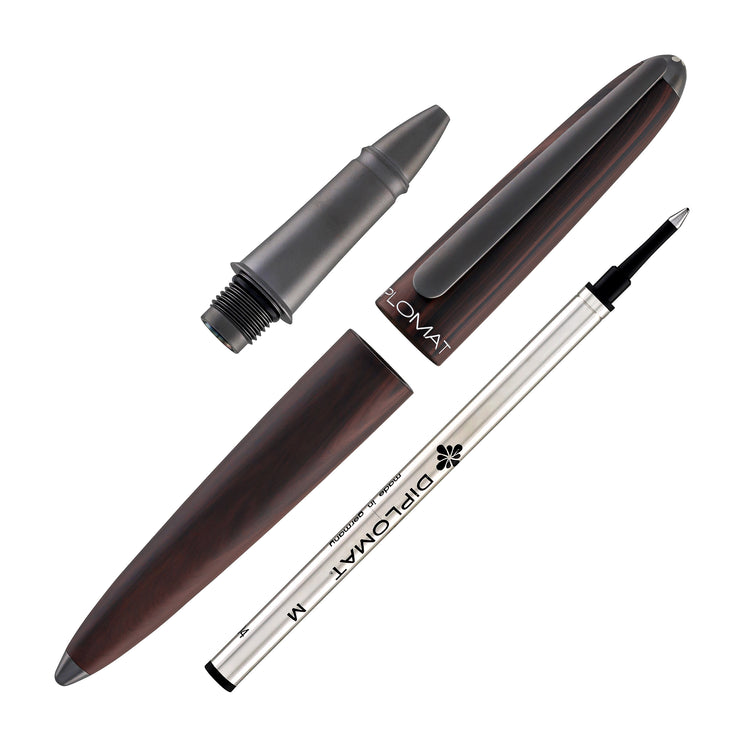 Diplomat Aero Rollerball Pen in Black Forest