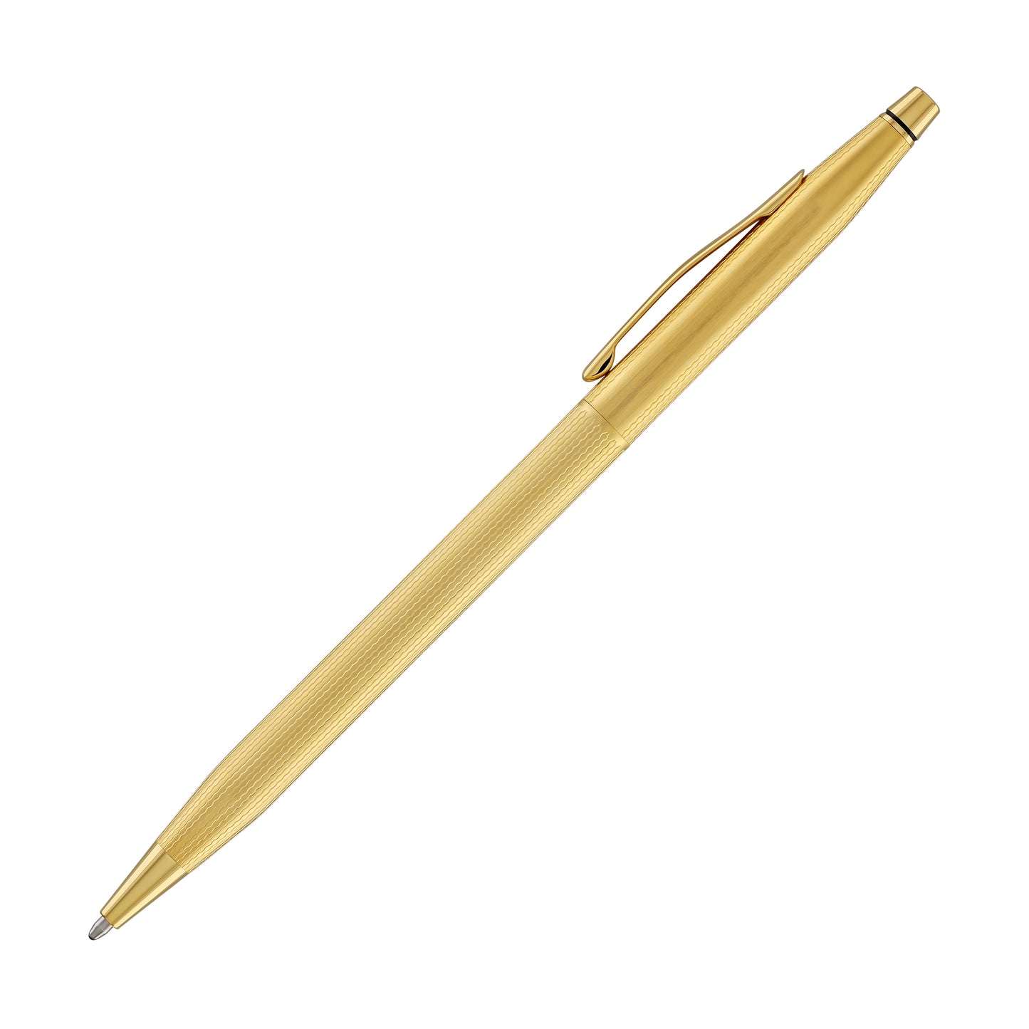 Cross Classic Century Polished 23K Gold-Plated Engraved Diamond Pattern Ballpoint Pen