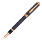 Monteverde Innova Fountain Pen in Matte Carbon with Rosegold Trim