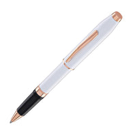 Cross Foundry Rollerball Pen in Pearl White Lacquer with Rose Gold Appointments