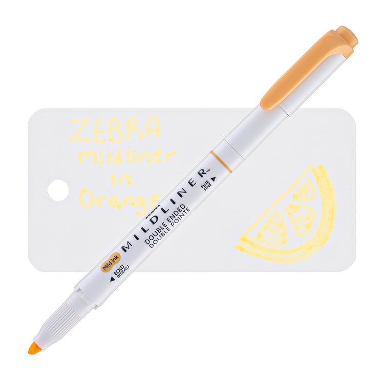 Zebra Mildliner Dual-Tip Highlighter in Orange
