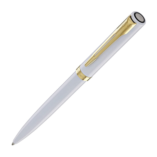Waterman Impression Ballpoint Pen in White with Gold Coated