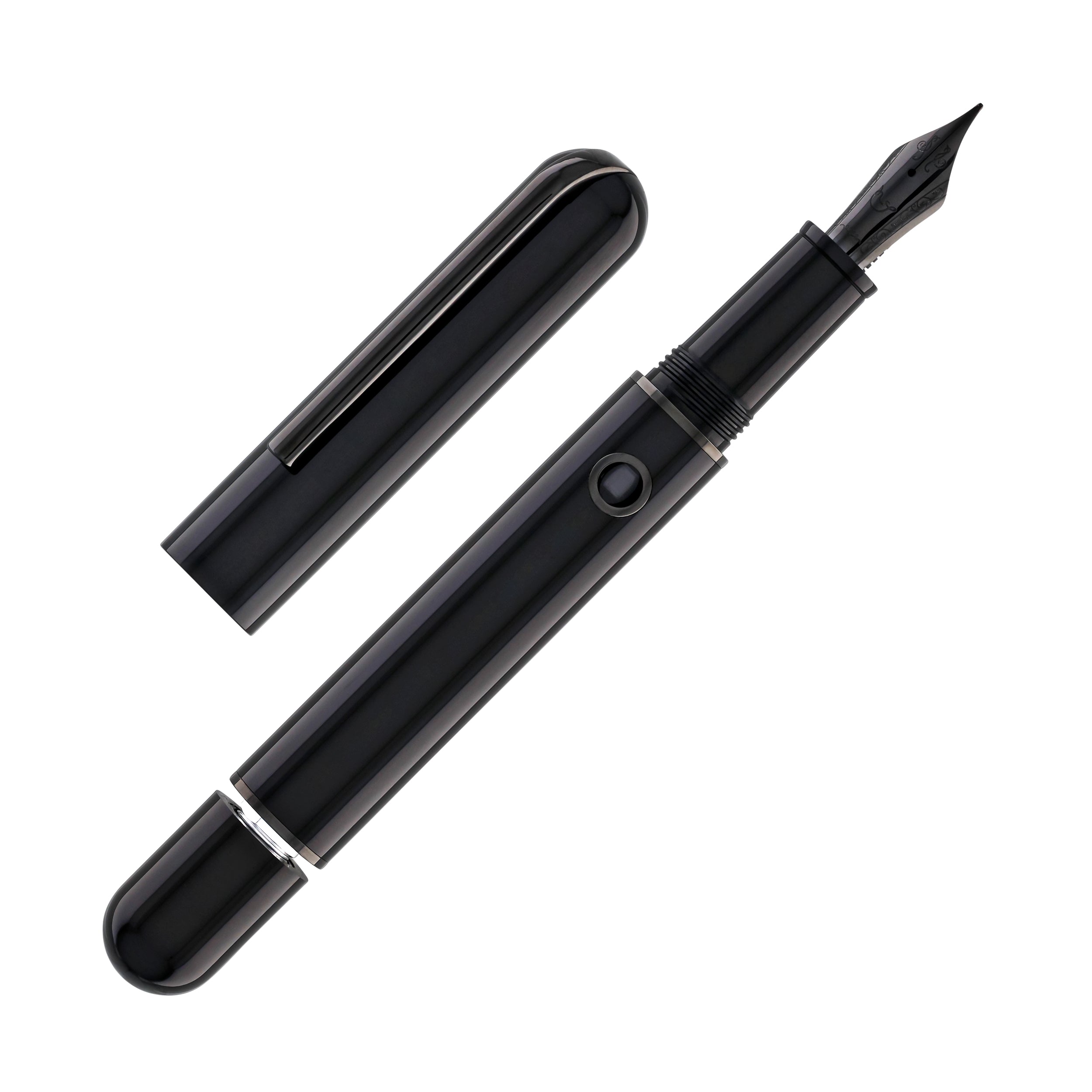 Narwhal Nautilus Fountain Pen in Cephalopod Black - Goldspot Pens