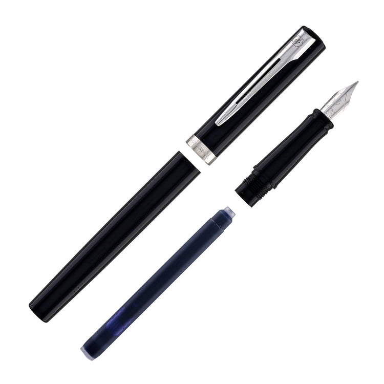 Waterman Impression Fountain Pen in Black with Palladium Coated - Fine Point