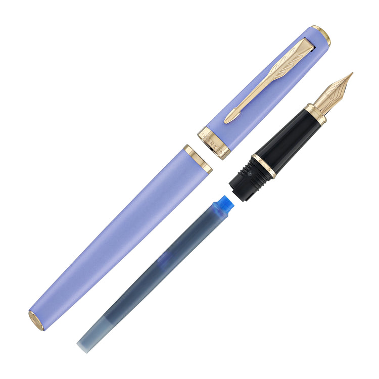 Parker Meridian Fountain Pen in Lilac Lacquer with Pink Gold Trim