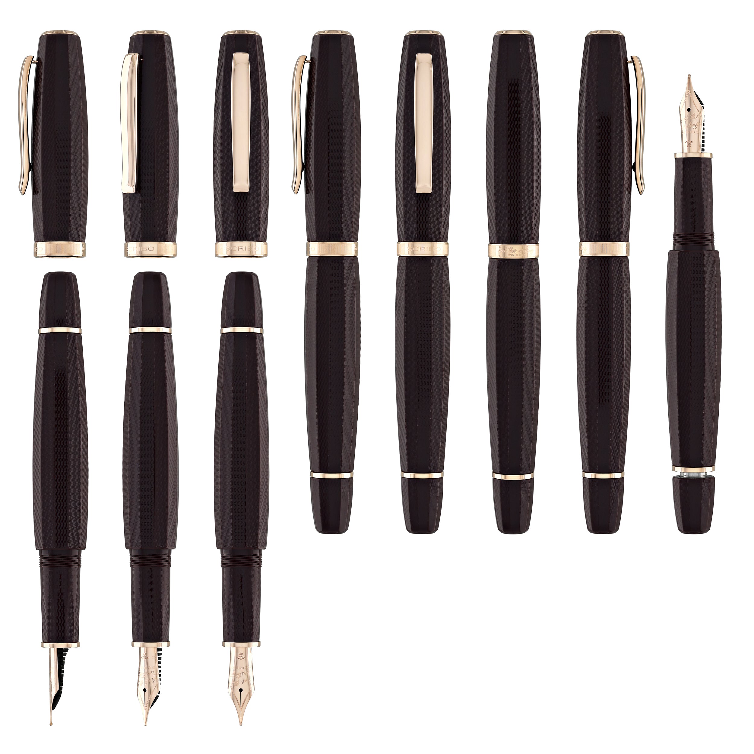 Scribo Feel Fountain Pen in Dandy Velvet with Rose Gold Trim