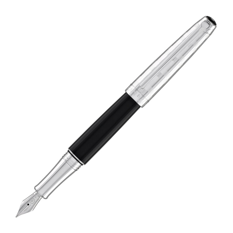 Caran d'Ache Leman Fountain Pen in Damier Gift Set with Leather Case - Special Edition