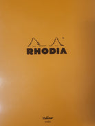 Misfit Item 0134 Rhodia Staplebound Lined Paper Pad in Orange - 8.25 x 12.5  (Yellow Paper)