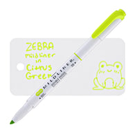 Zebra Mildliner Dual-Tip Highlighter in Citrus Green