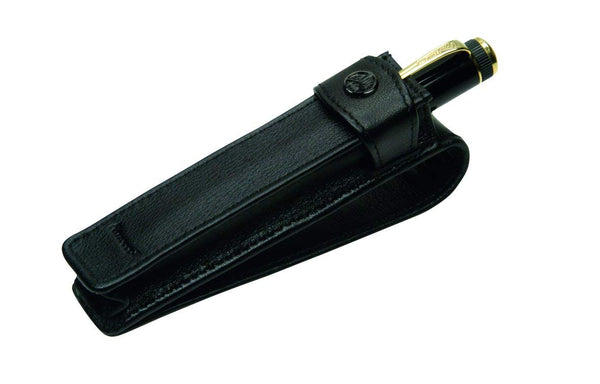 Kaweco Pouch with Flap in Black Leather Pen Cases