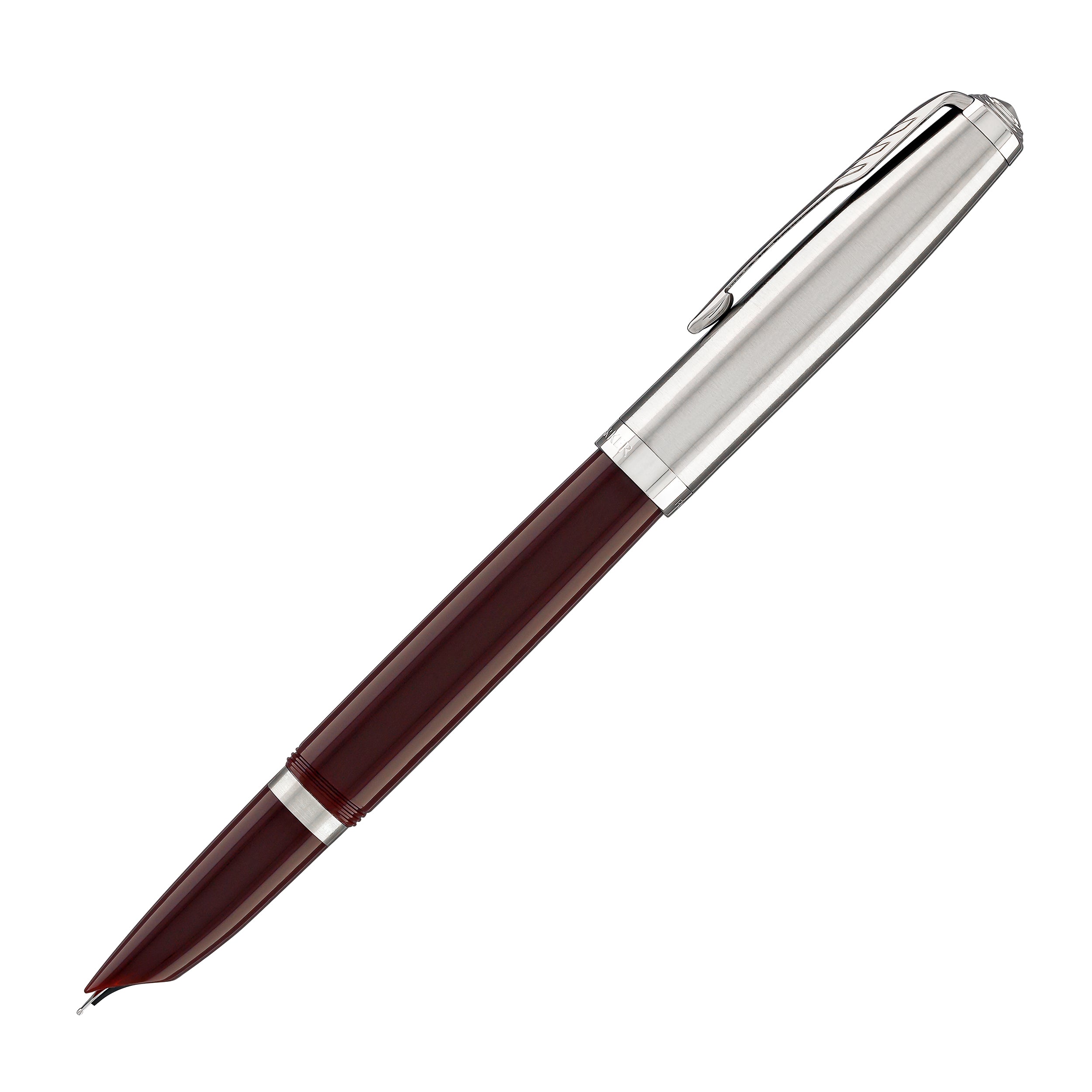 Parker 51 Fountain Pen in Burgundy with Chrome Trim - Goldspot Pens