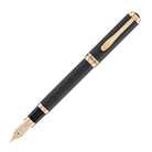 Monteverde Innova Fountain Pen in Matte Carbon with Rosegold Trim