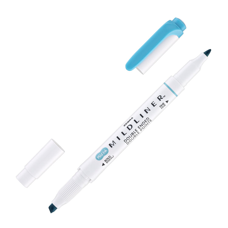 Zebra Mildliner Dual-Tip Highlighter in Smoke Blue