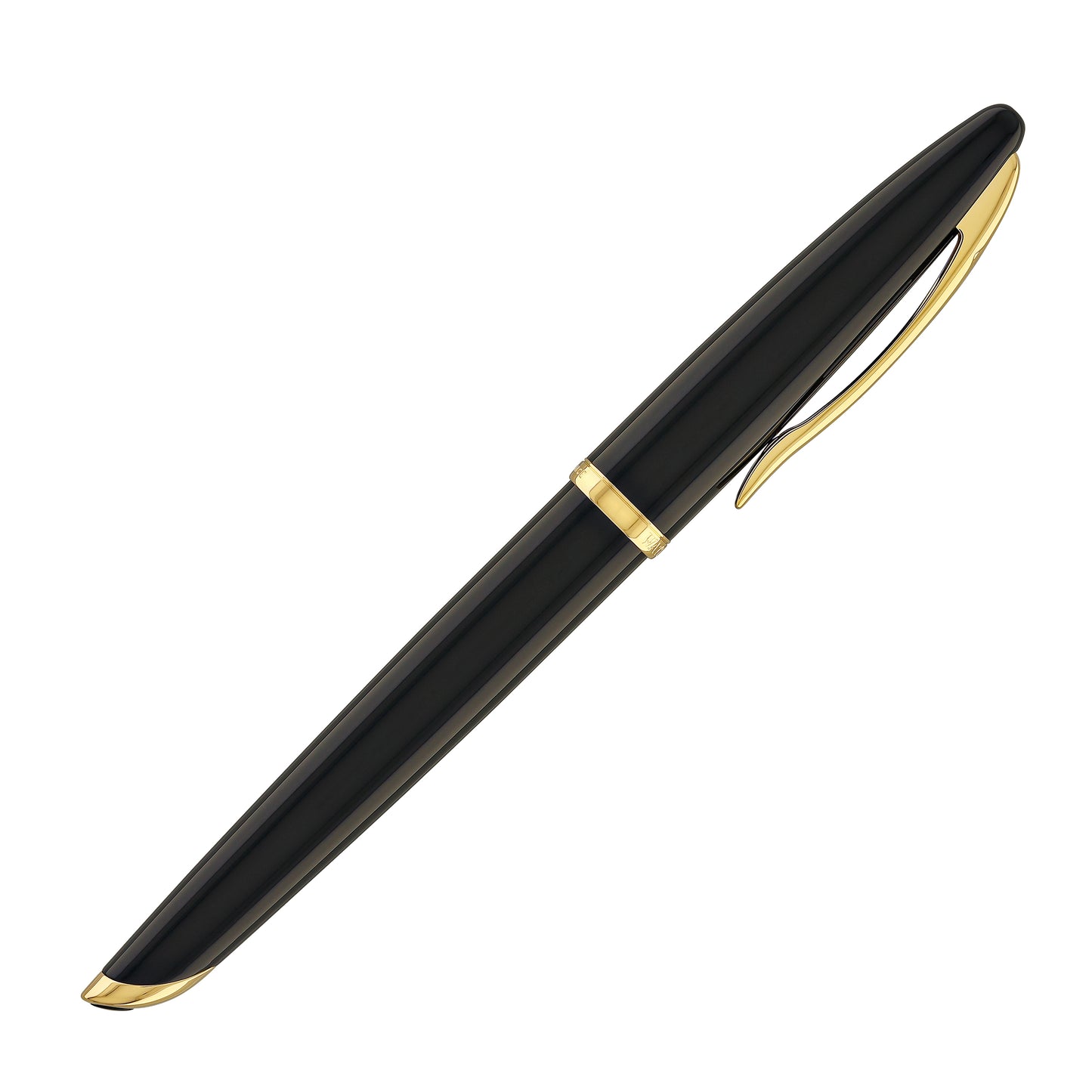 Waterman Carene Fountain Pen in Black Sea with Gold Trim - 18K Gold Medium Point
