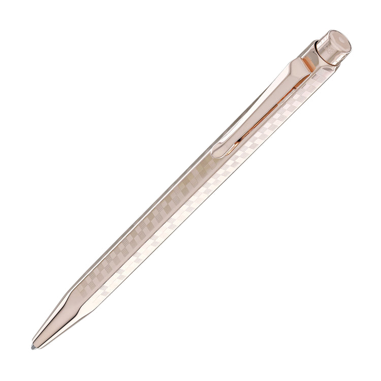 Caran d'Ache Ecridor Ballpoint Pen in Damier with Leather Case - Special Edition Gift Box