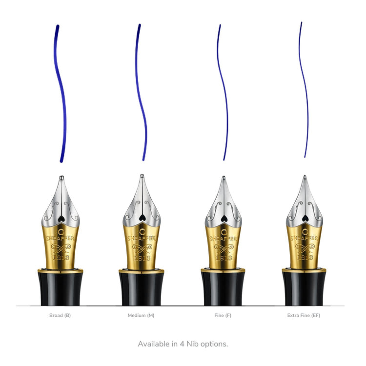 Sheaffer Balance III E892 Fountain Pen in Glossy Black & Chrome Trims
