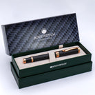 Monteverde Innova Fountain Pen in Matte Carbon with Rosegold Trim