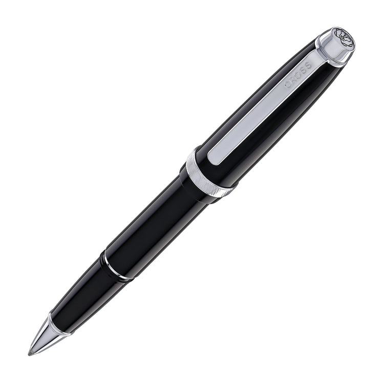 Cross Lume Rollerball Pen in Obsidian Black with Polished Chrome Appointments
