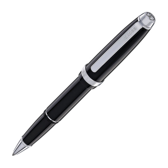 Cross Lume Rollerball Pen in Obsidian Black with Polished Chrome Appointments