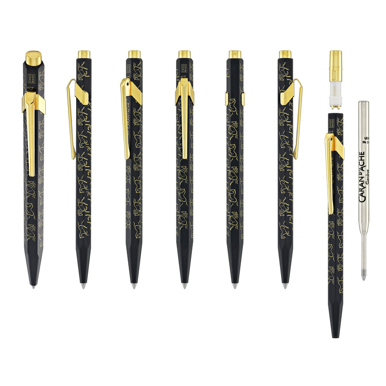 Caran d'Ache 849 Metal Ballpoint Pen in Horse Black