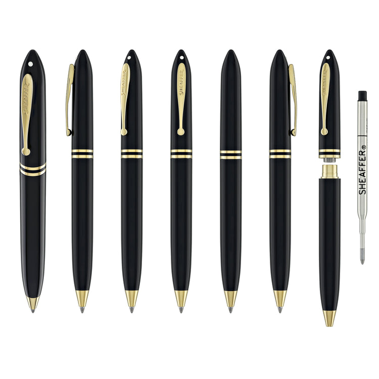 Sheaffer Balance III E893 Ballpoint Pen in Glossy Black & Gold Trims