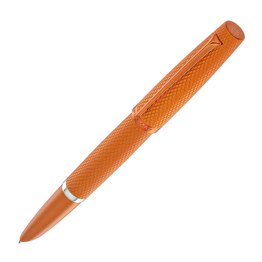 Diplomat Viper Fountain Pen Fine/Medium Point in Orange Guilloche