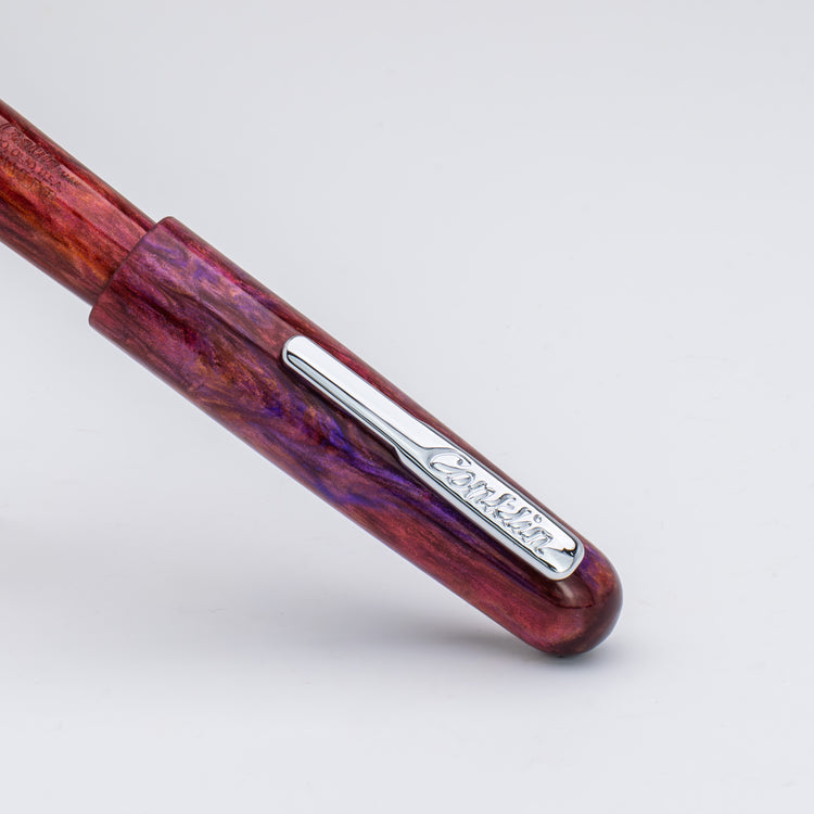 Conklin Streamline Fountain Pen in Glossy Sunset Medley with Chrome Trim - Limited Edition