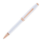 Cross Foundry Ballpoint Pen in Pearl White Lacquer with Rose Gold Appointments