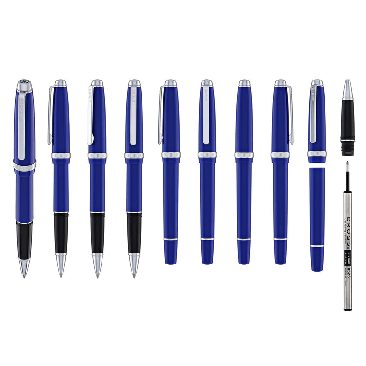 Cross Lume Rollerball Pen in Deep Sea Blue with Polished Chrome Appointments