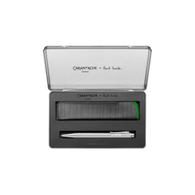 Caran d'Ache Ecridor Paul Smith 5 Ballpoint Pen Gift Set in Silver with Leather Case