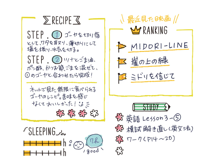 Midori Paintable Stamp in Daily Life Record
