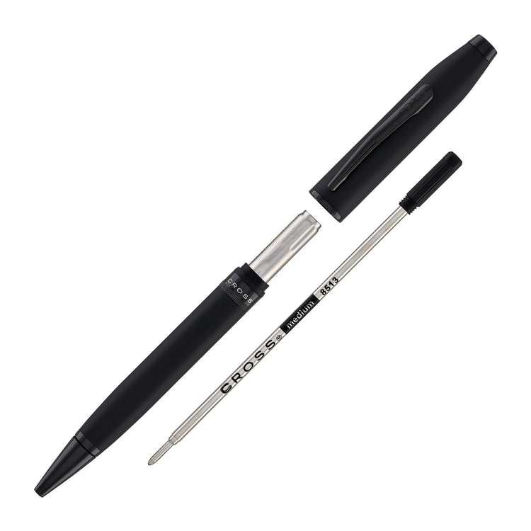 Cross Foundry Ballpoint Pen in Matte Black Lacquer with PVD Black Appointments