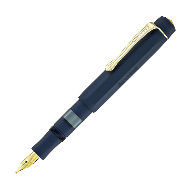Kaweco Piston Sport AL Fountain Pen in Navy/Gold Starter Set